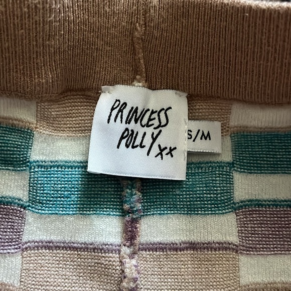 Princess Polly Multicolor Retro Spring Flare Bennett Blue Sweater Pants - Picture 4 of 4